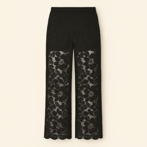 pantalon en dentelle noir