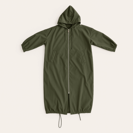 Veste longue coupe-vent imperméable