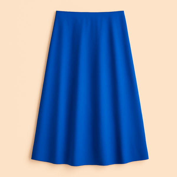 Jupe Midi Évasée en Satin