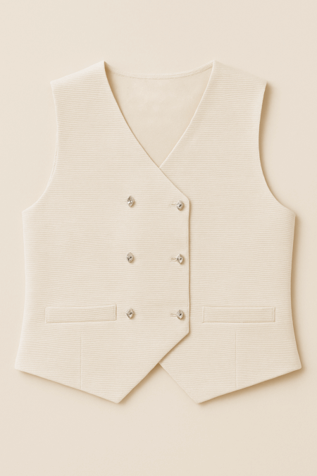 Gilet boutonné croisé
