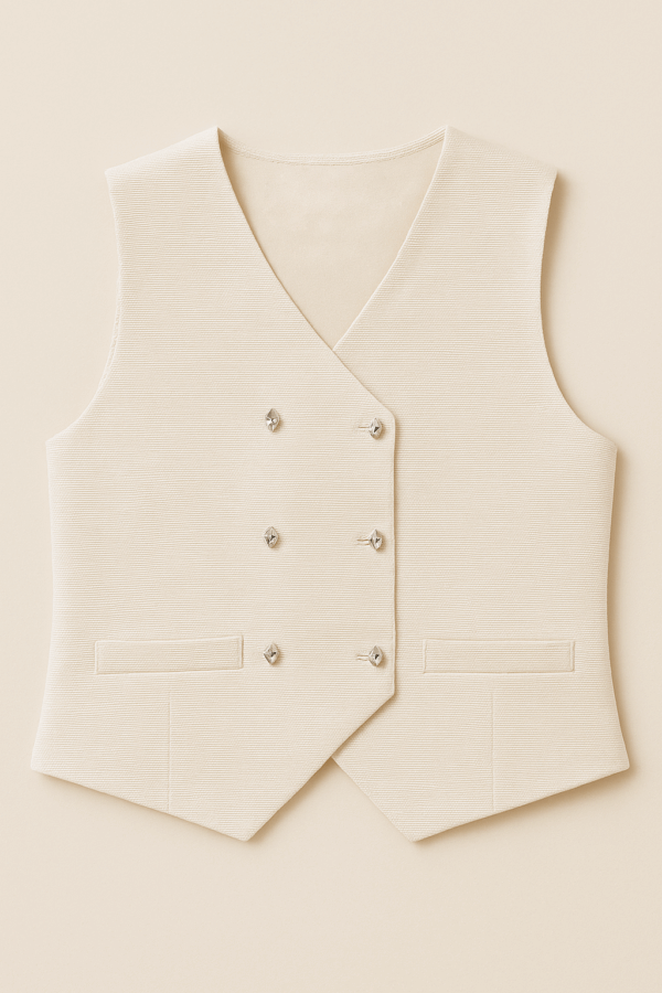 Gilet boutonné croisé