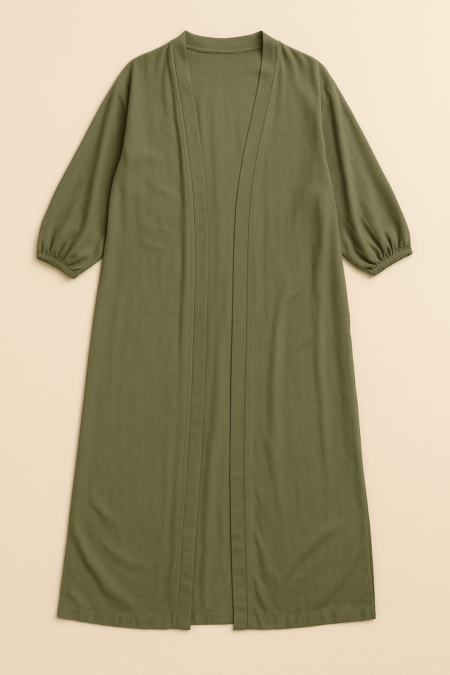 Gilet long fluide ouvert