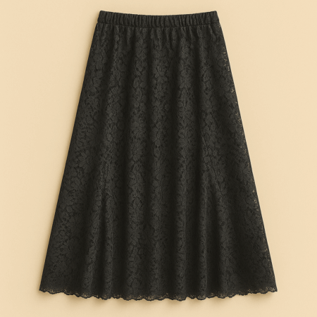Jupe midi en dentelle