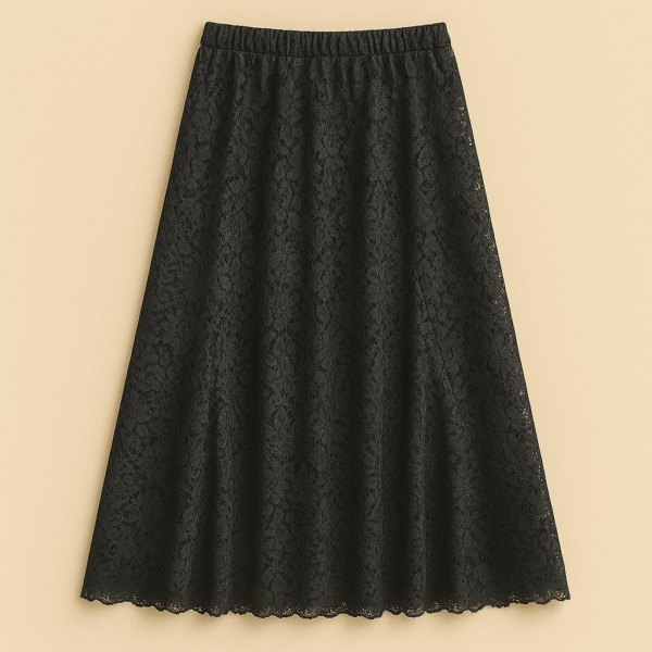 Jupe midi en dentelle