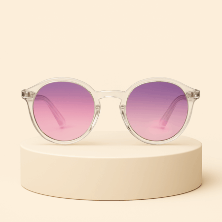 Lunettes de soleil transparentes violets