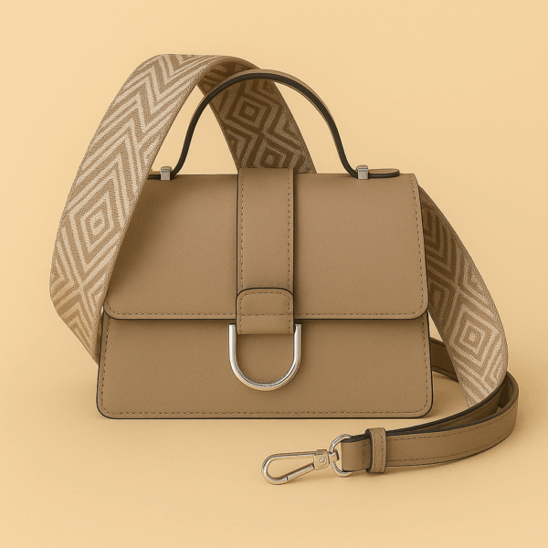 Sac à main taupe avec double bandoulière Interchangeable