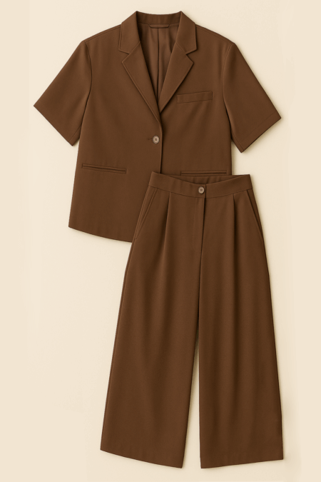 Blazer manches courtes & Pantalon large
