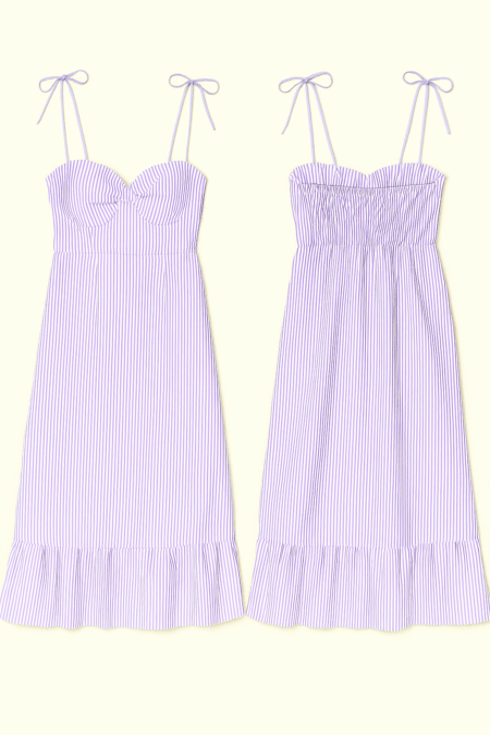 Dress with thin straps to tie