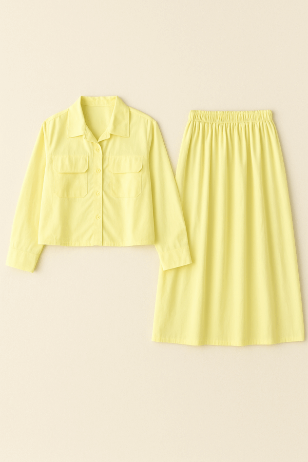 Ensemble chemise & jupe mi-longue