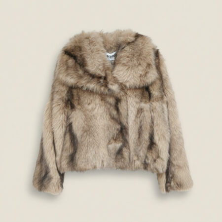 Blouson court en fausse fourrure