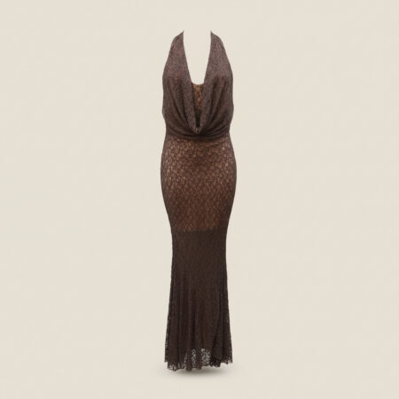 Robe longue en dentelle
