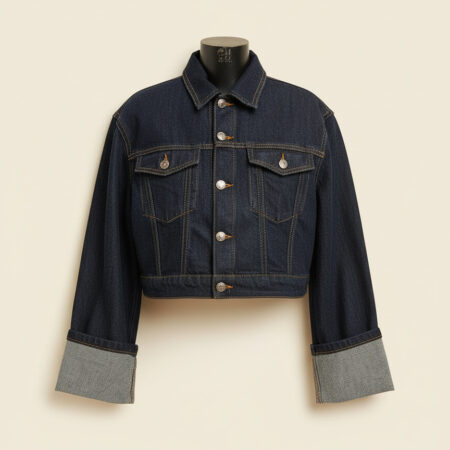 Veste denim cropped