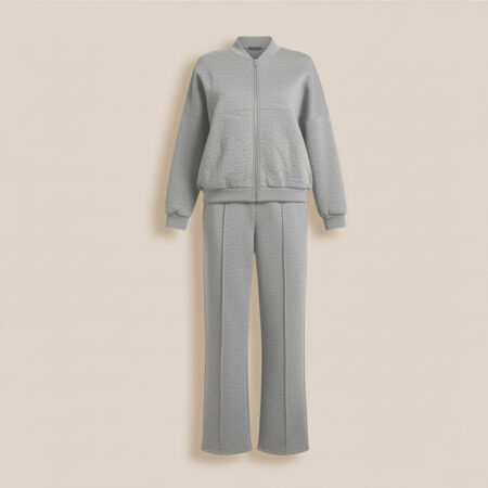 Ensemble veste zippée et pantalon droit