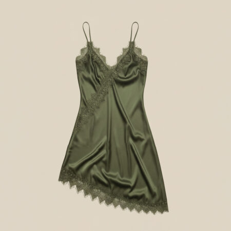 Top satinée avec dentelle