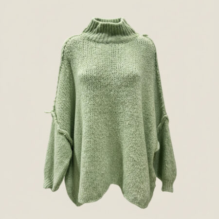 Pull oversize col montant