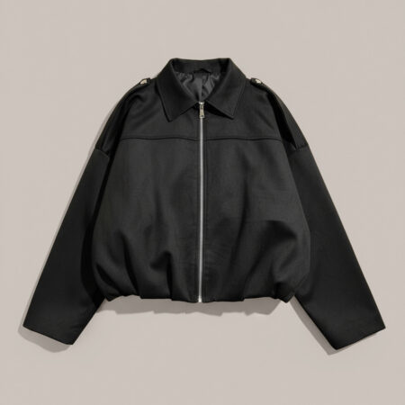 Veste courte zippée droite