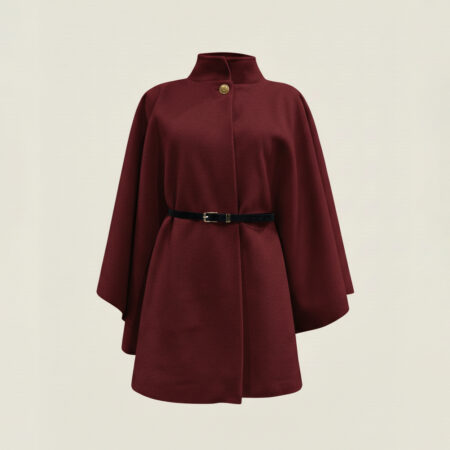 Cape longue ceinturée