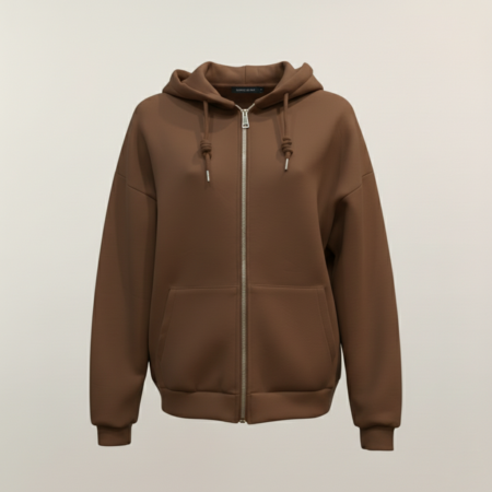 Sweat à capuche zippé oversize