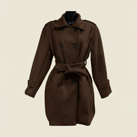 Manteau mi-long ceinturé